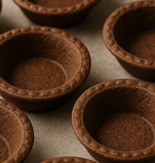Ready to use shortcrust: Available in sweet, savoury, cocoa or colours. Vegan option available